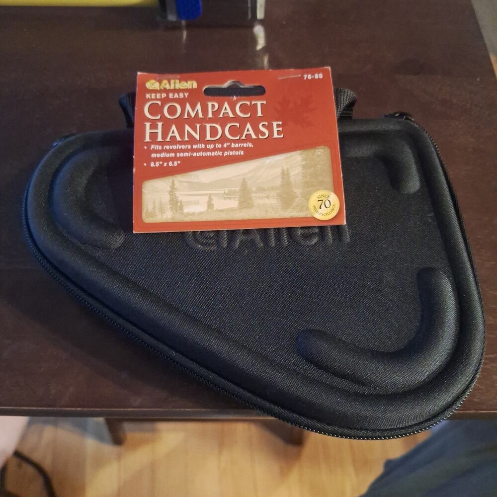 NOS Allen Molded Compact Handgun Case Black Hard 8.5"X 6.5" 76-85